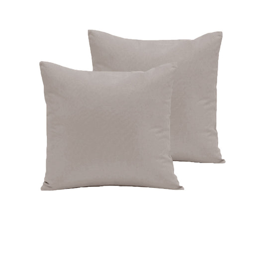 280TC Polyester Cotton European Pillowcases Pair 64 x 64 cm - Latte