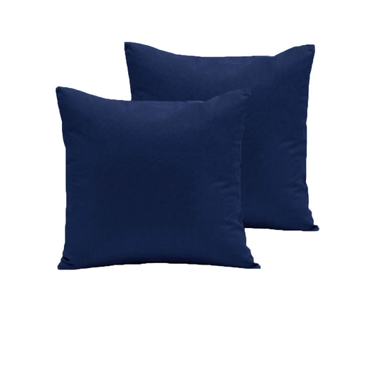 Navy Pair of 280TC Polyester Cotton European Pillowcases 64 x 64 cm
