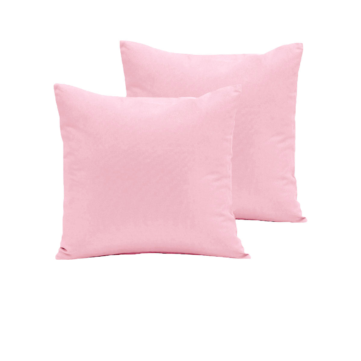 280TC Polyester Cotton Pink European Pillowcases 64 x 64 cm - Solid Colour Design - SuperSaverAU - view 1