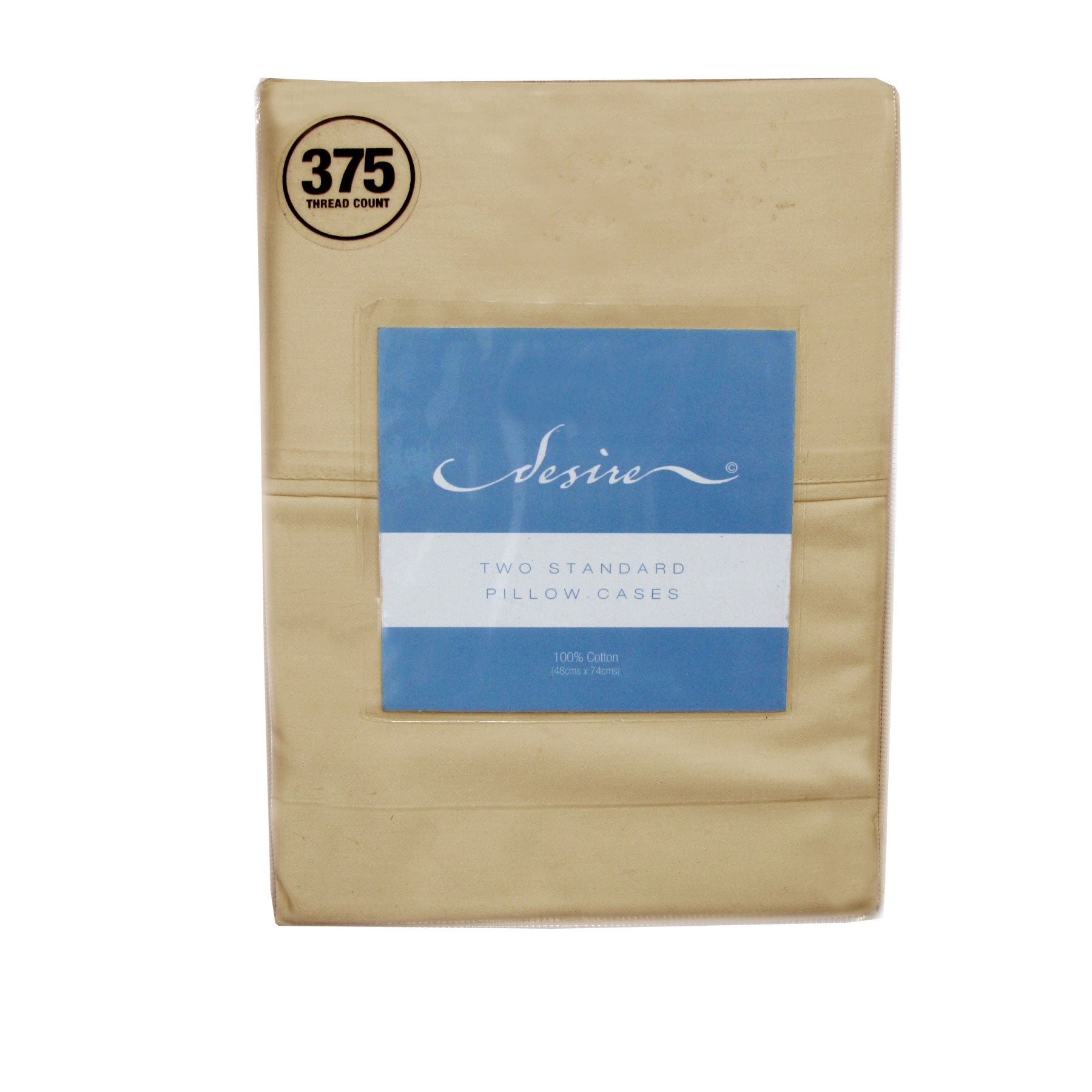 100% Cotton Standard Pillowcases 375TC - Set of 2, Solid Colour Tone, 48 x 74 cm - SuperSaverAU - view 1