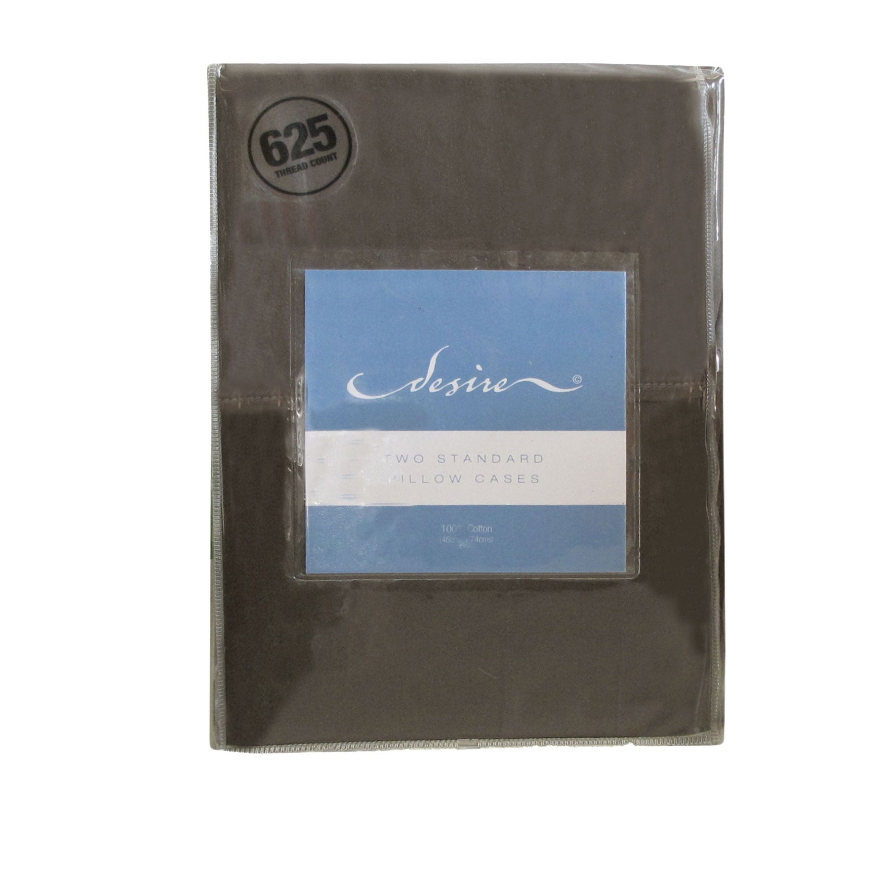 100% Cotton 500TC Dark Brown Standard Pillowcases - 2 Pack (48 x 74 cm) - SuperSaverAU - view 1