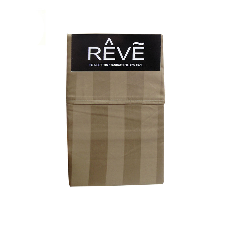 Reve 100% Cotton Standard Pillowcases 48 x 74 cm - Solid/Striped/Checkered Design - SuperSaverAU - view 1