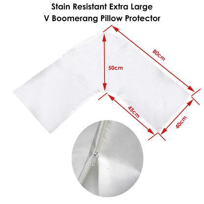 Stain Resistant Extra Large V Boomerang Pillow Protector 80x45x40 cm