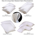 Unique Stain Resistant Fabric Pillow Protectors Set of 2 V Boomerang 67x35x35 cm - SuperSaverAU - view 2