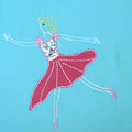 Ballerina Embroidered Quilt Cover Set Single 140x210 cm - Aqua, Pink, Green - SuperSaverAU - view 2