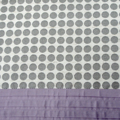 Brie Lilac Grey Quilt Cover Set Queen - Circular Jacquard, Pictucking Detail - SuperSaverAU - view 1
