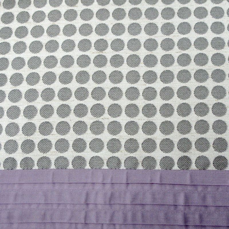 Brie Lilac Grey Quilt Cover Set Queen - Circular Jacquard, Pictucking Detail - SuperSaverAU - view 1