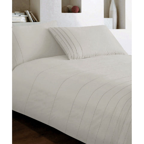 Brooklyn 100% Cotton Quilt Cover Set King - Pintucking Design, 250TC - SuperSaverAU - view 1