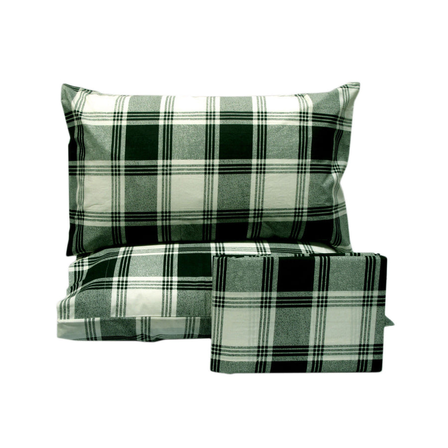 Luna Checkered Forest Quilt Cover Set King - 3 Pce Easy Care Polyester Cotton - SuperSaverAU - view 1