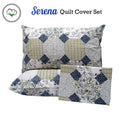 Serena 100% Cotton Quilt Cover Set Queen - Geometric/Damask Print Design - SuperSaverAU - view 1