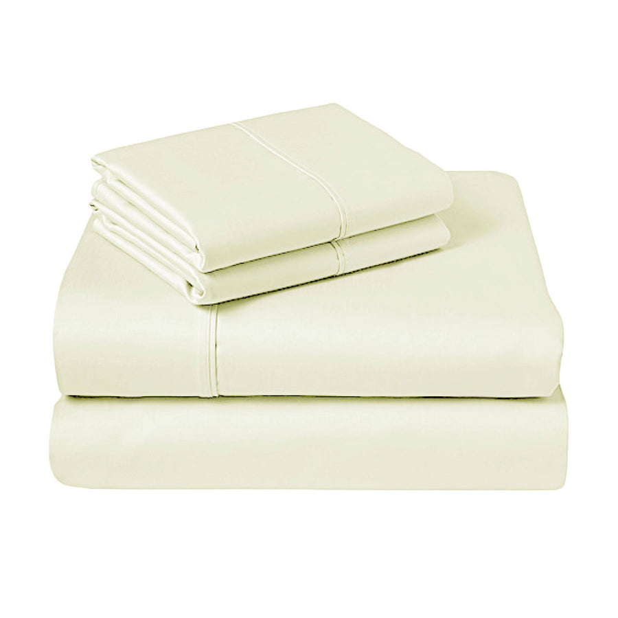 Fusion Cotton Percale Sheet Set 310TC Ivory King - Durable & Breathable - SuperSaverAU - view 1