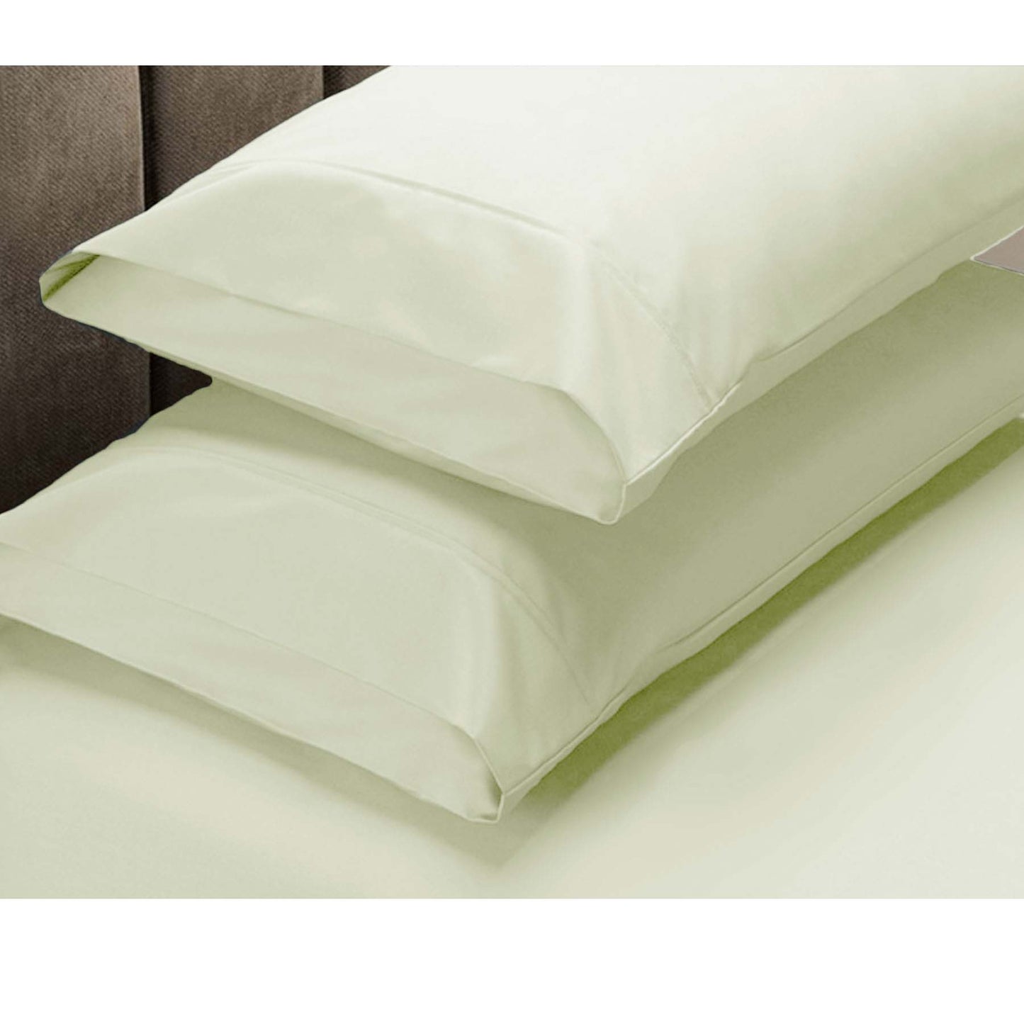 Pure Zone 750 Thread Count Combo Set Ivory Double - 100% Cotton, Solid Colour