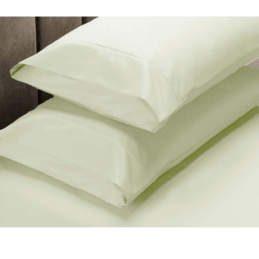 Pure Zone 750 Thread Count Combo Set Ivory Double - 100% Cotton, Solid Colour