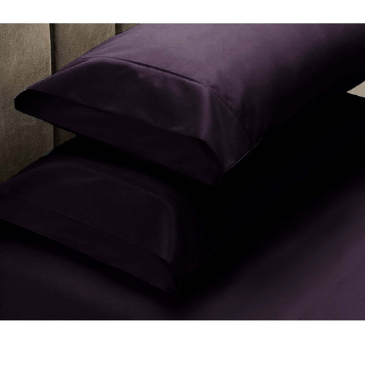 Pure Zone 750 Thread Count Combo Set Purple Single - 100% Cotton, Soft Fabric