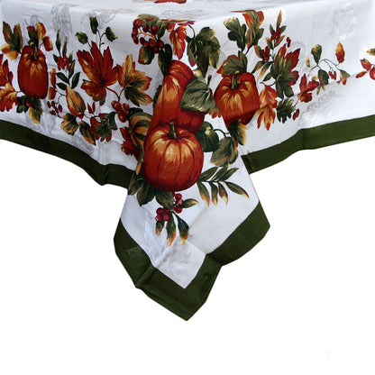 Pumpkin Fruits Christmas Tablecloth 152 x 213 cm - Pumpkin Jacquard Design