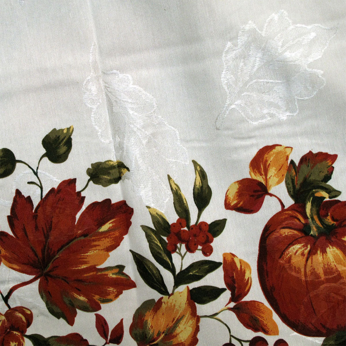 Pumpkin Fruits Christmas Tablecloth 152 x 213 cm - Pumpkin Jacquard Design - SuperSaverAU - view 3