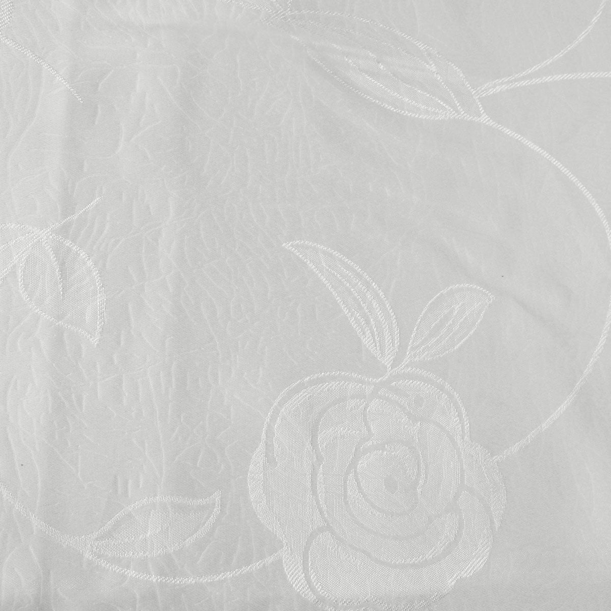 Rosa Ivory Jacquard Tablecloth 135 x 180 cm - Floral Design, Wrinkle Resistant