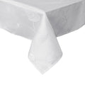 Rosa White Jacquard Tablecloth 135 x 180 cm - Floral Design, Polyester - SuperSaverAU - view 1