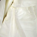 Set of 2 Round 180cm Ruffled Table Cloth Cream - Polyester, Machine Washable - SuperSaverAU - view 3