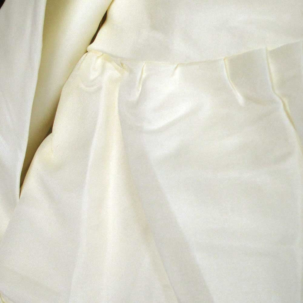Set of 2 Round 180cm Ruffled Table Cloth Cream - Polyester, Machine Washable