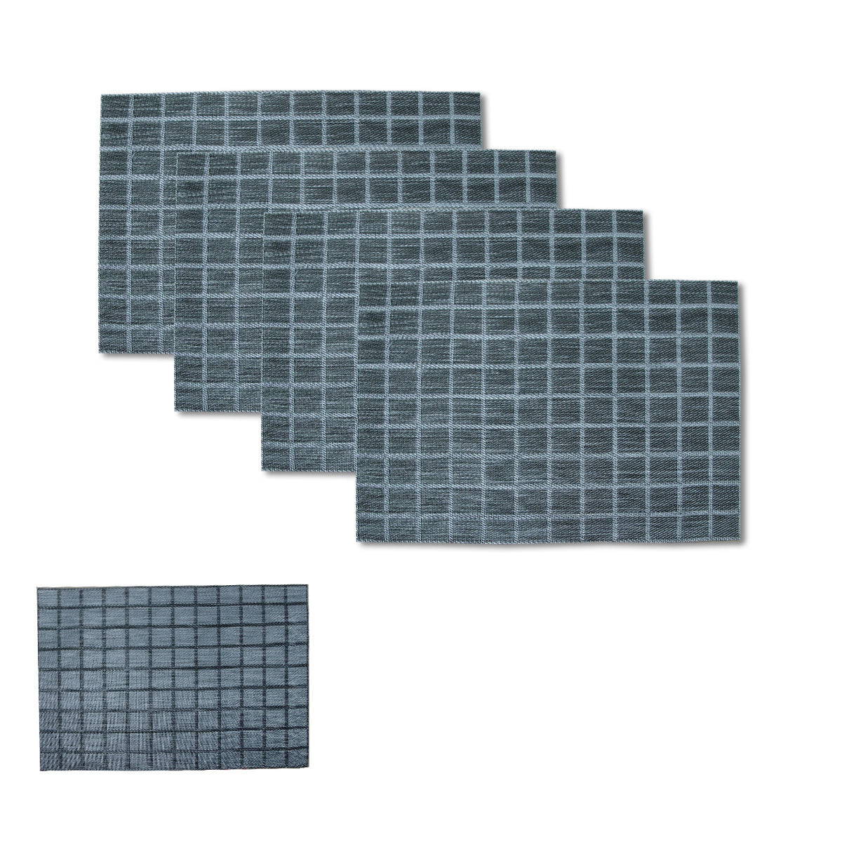 Choice Set of 4 Reversible PVC Table Placemats 45 x 30 cm - Textured Design - SuperSaverAU - view 1