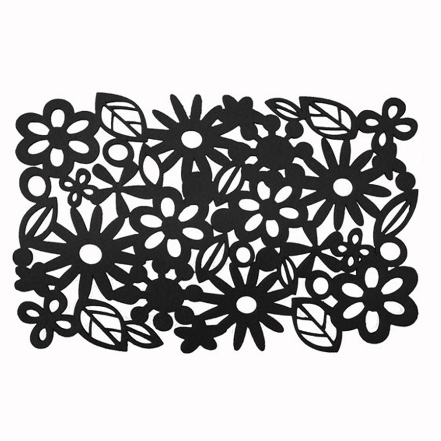 Choice Set of 4 Black Felt Rectangular Table Placemats - 30 cm x 40 cm / 30 cm x 45 cm - SuperSaverAU - view 1