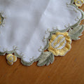 Embroidered Doilies Set of 2, Floral Design, 20 cm Diameter, Polyester - SuperSaverAU - view 2