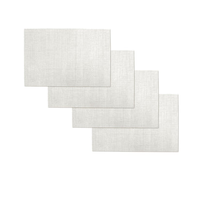Choice Set of 4 Harold Textured PVC Table Placemats 45 x 30 cm - Ivory
