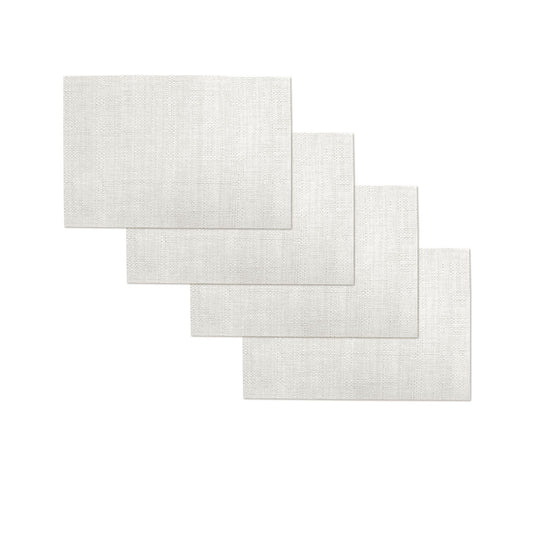 Choice Set of 4 Harold Textured PVC Table Placemats 45 x 30 cm - Ivory