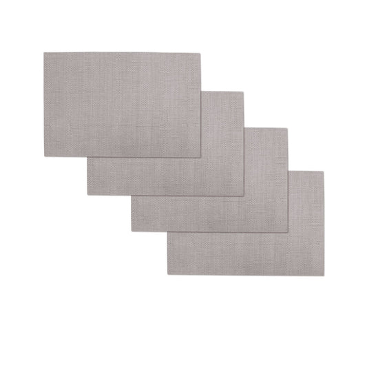 Choice Set of 4 Harold Textured PVC Table Placemats 45 x 30 cm - Neutral Design