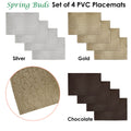 Choice Set of 4 Spring Buds Textured PVC Table Placemats 45 x 30 cm - SuperSaverAU - view 2