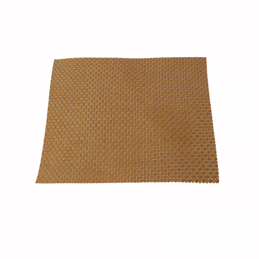 Choice Woven Table Placemats Set of 4 - Oblong 30 cm x 40 cm - Royal Gold - SuperSaverAU - view 1