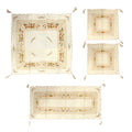 Set of 4 Embroidered Daisy Table Decorative Set - 84x84 cm Topper, 42x110 cm Runner, 40x40 cm Napkins - SuperSaverAU - view 1