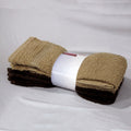 Budget Cotton Hand Towels Set of 4 - 42 x 67 cm - Solid Colour Design - Chocolate Latte - SuperSaverAU - view 1