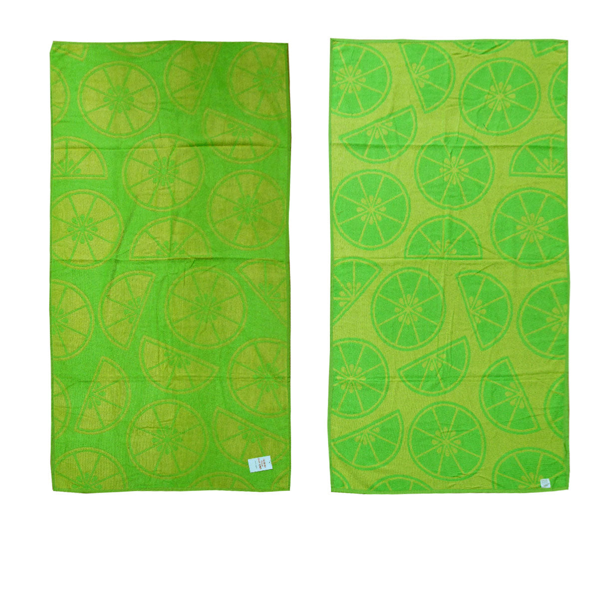 Jacquard Velour Reversible Beach Towel 81 x 162 cm Lime Cirtus - SuperSaverAU - view 1