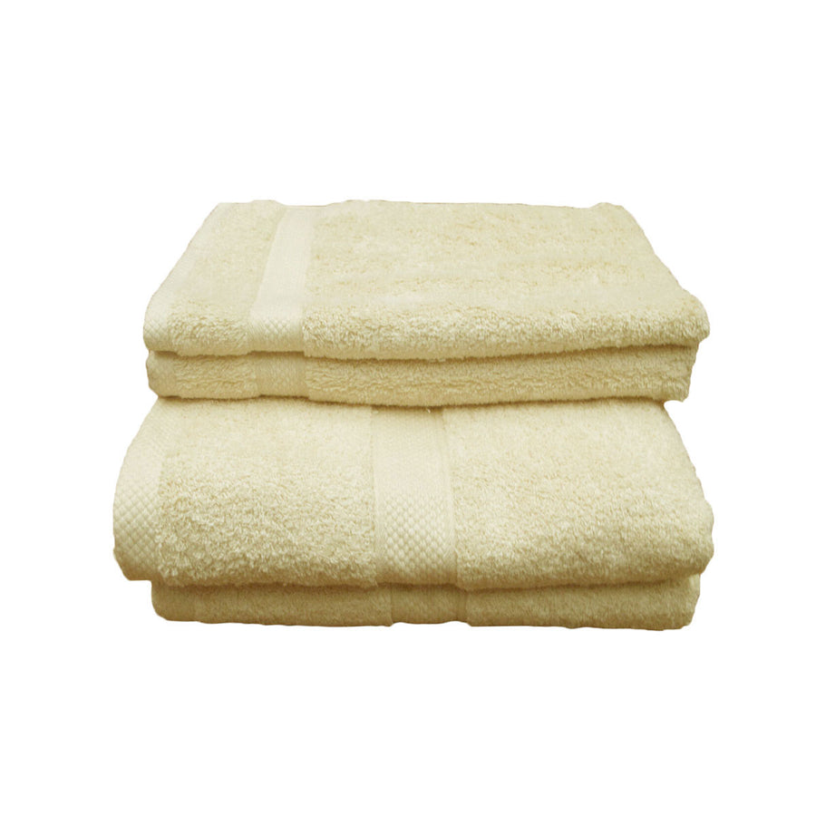 Uranus Cotton Bath Towel Set - Pack of 4, 100% Cotton, Solid Colour Design, 69x137cm & 46x72cm - SuperSaverAU - view 1