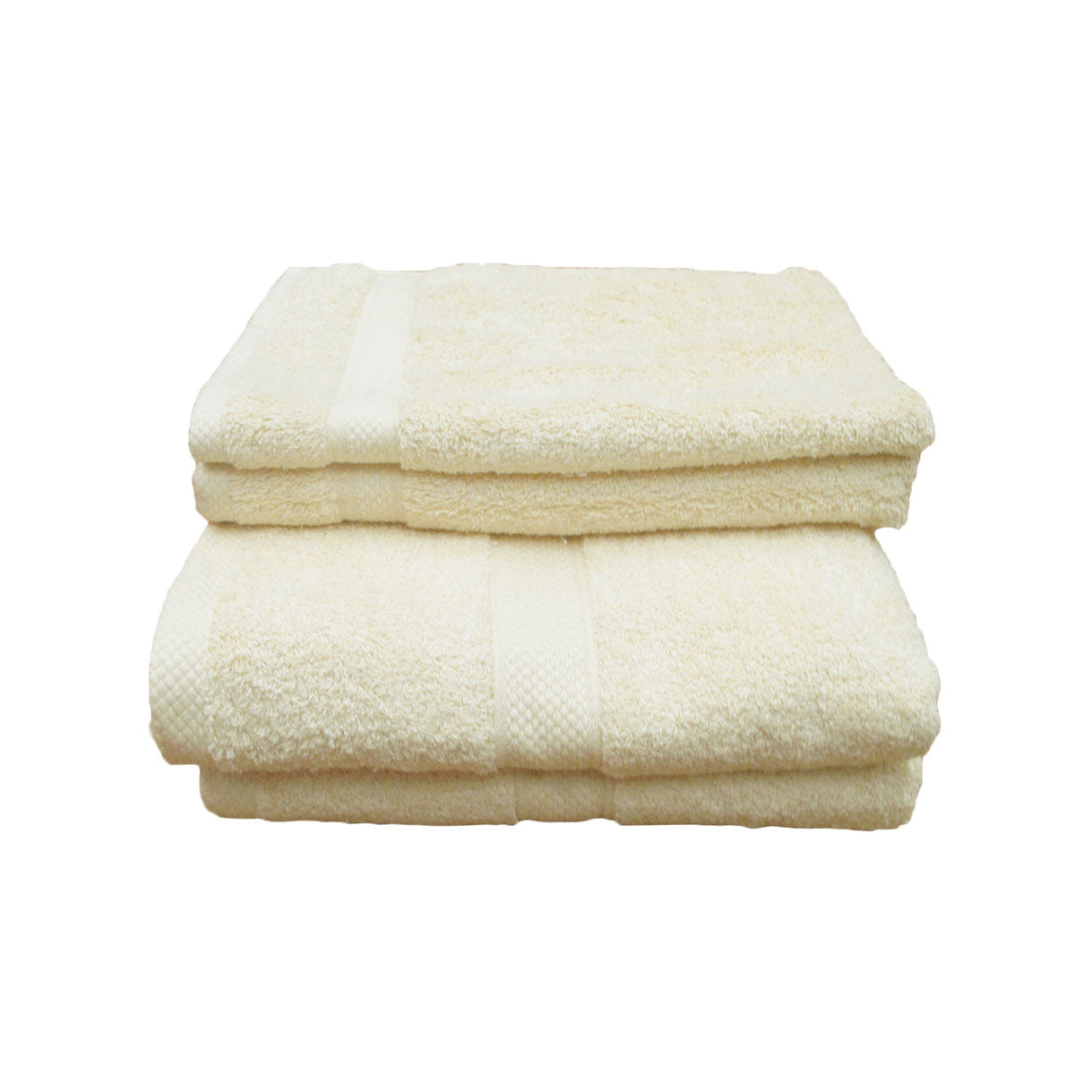 Uranus Cotton Bath Towel Set Cream - Pack of 4, 100% Cotton, Machine Washable - SuperSaverAU - view 1