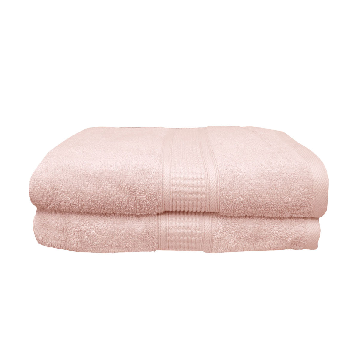 Coral Combed Cotton Bath Sheets Set of 2 - 80 x 160 cm, Soft & Absorbent - SuperSaverAU - view 1
