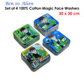 Ben 10 Alien Magic 100% Cotton Face Washers Set of 4 - 30 x 30 cm - SuperSaverAU - view 2