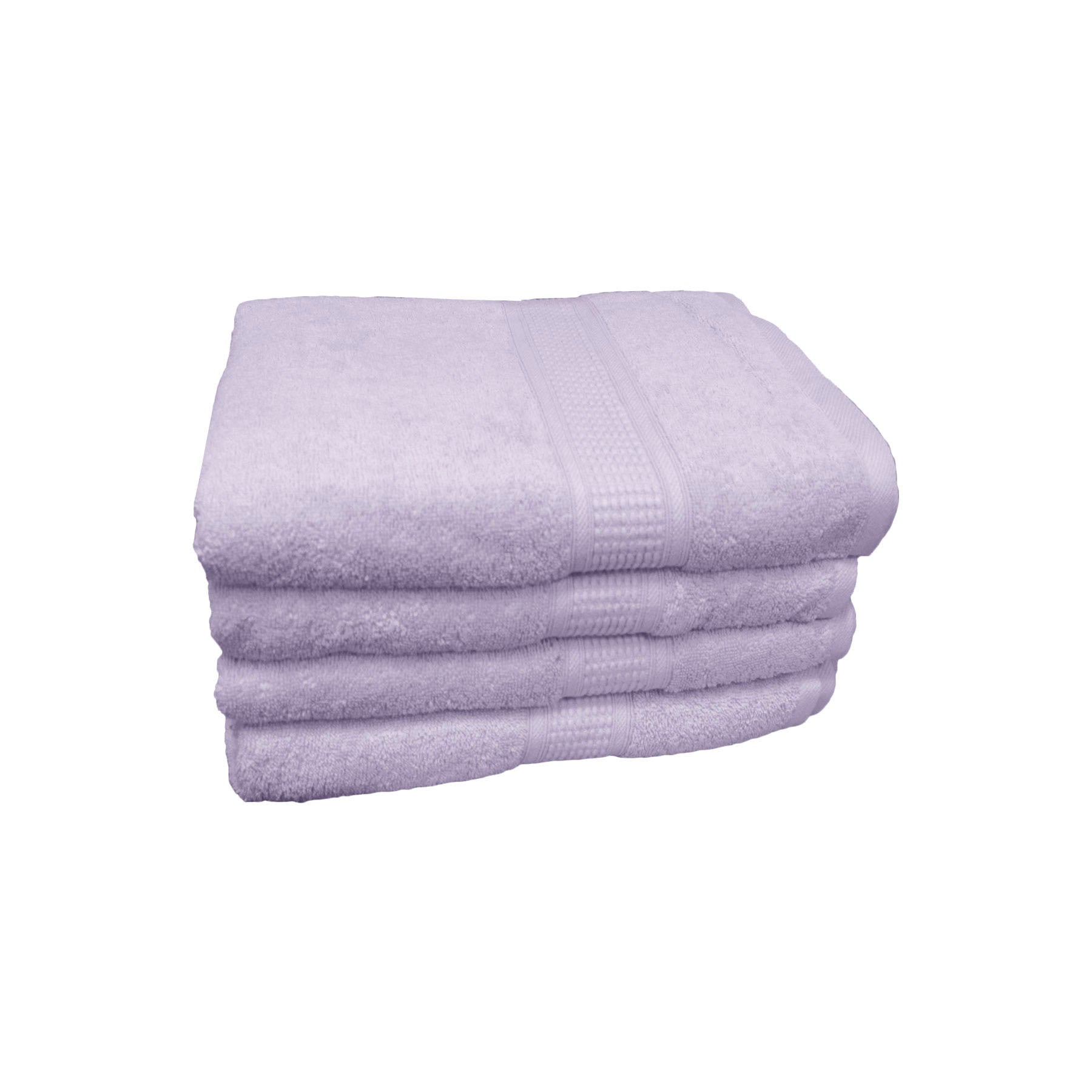 Lavender 500gsm Combed Cotton Bath Towels Set of 4 - 70 x 140cm - SuperSaverAU - view 1
