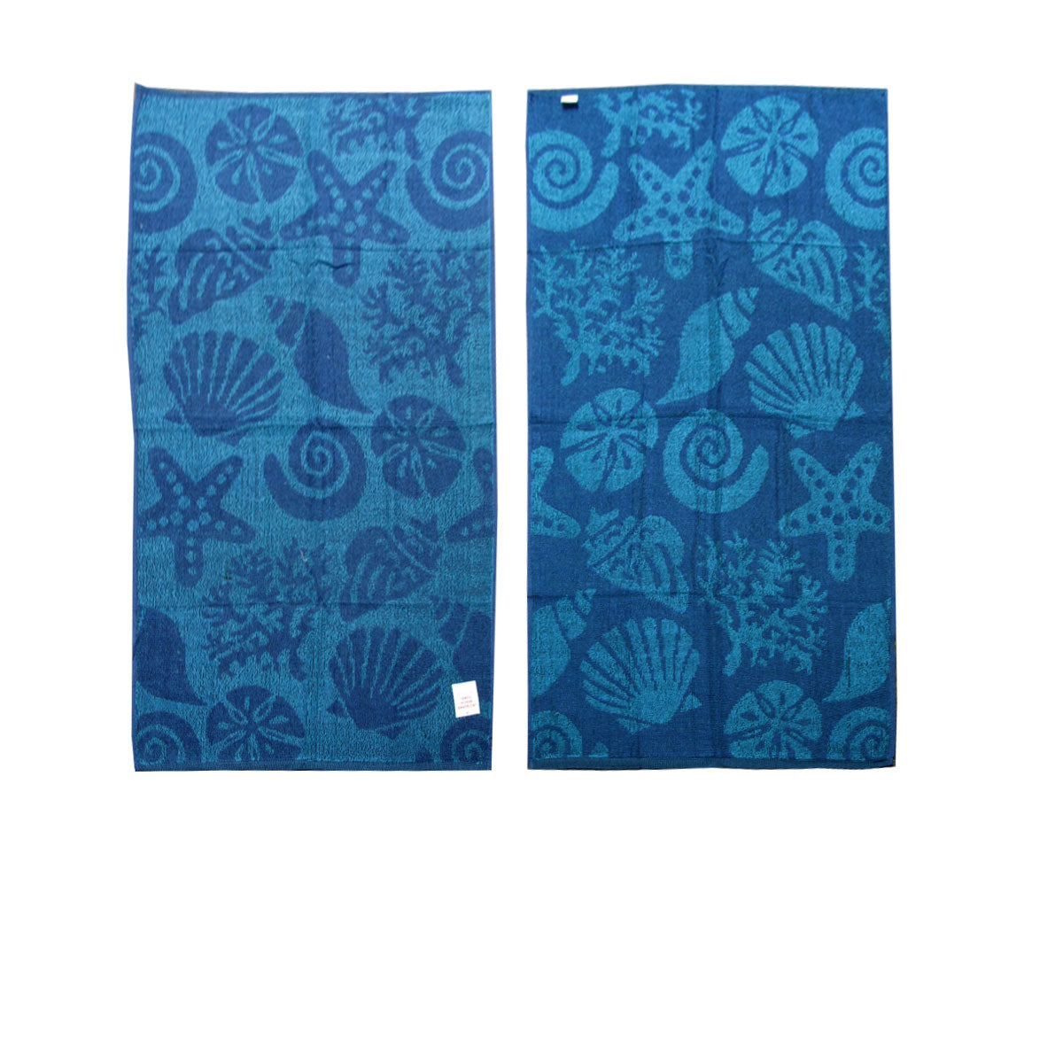 Imperfect Set of 4 Light Thin Jacquard Terry Beach Towels 76x152cm - Star Fish - SuperSaverAU - view 1