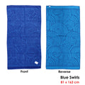 Jacquard Velour Reversible Beach Towel 81 x 162 cm - Blue Swirls Design - SuperSaverAU - view 2