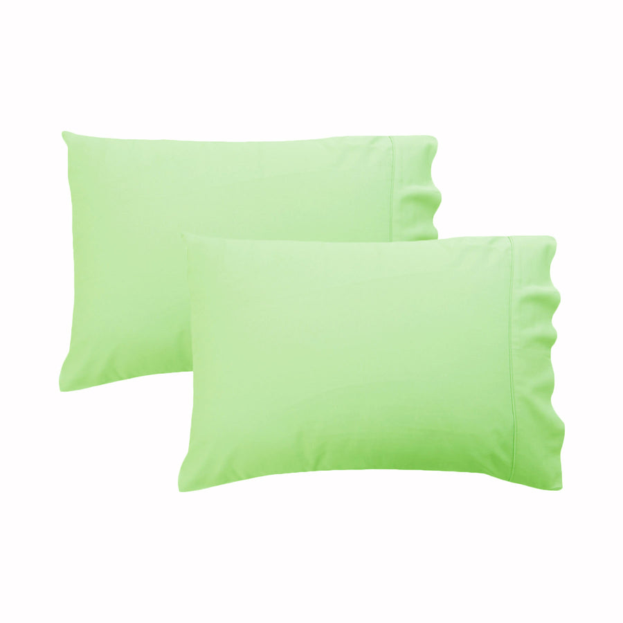 280TC Luxury Percale Standard Pillowcases - 2 Pack, Solid Colour Design, 48x73 cm - SuperSaverAU - view 1