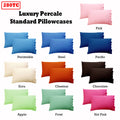 280TC Luxury Percale Standard Pillowcases Ecru - 2 Pack, Solid Colour Design - SuperSaverAU - view 2