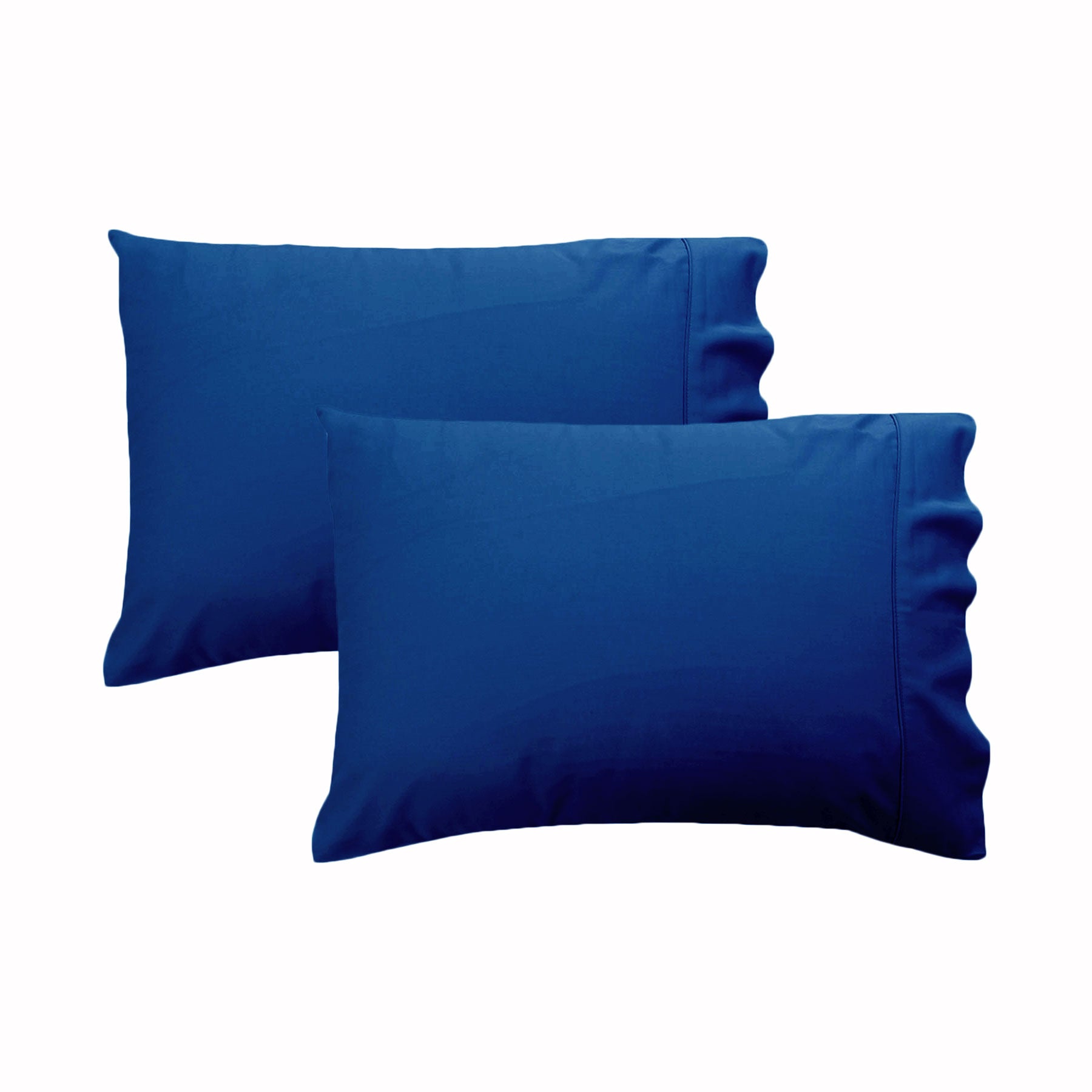 280TC Luxury Percale Standard Pillowcases - 2 Pack, Solid Colour Design, 48x73 cm - SuperSaverAU - view 1