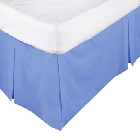 Premium ASSUN Box Pleated Valance with Poly Cotton Fabric - Steel, King