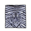 1000GSM White Tiger Luxury 2 Ply Mink Blanket 200 x 240 cm - Soft Polyester - SuperSaverAU - view 1