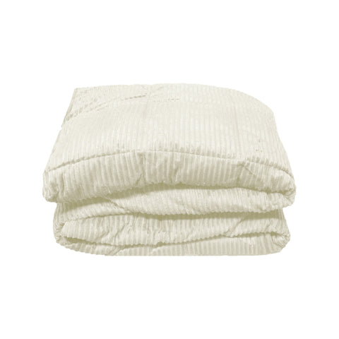 Micro Plush Blanket Cream - 160 x 220 cm, Quilted Design, Machine Washable - SuperSaverAU - view 1