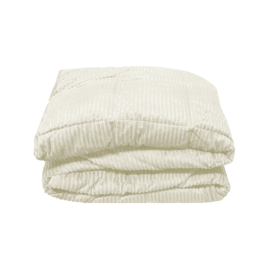 Micro Plush Blanket Cream - 160 x 220 cm, Quilted Design, Machine Washable - SuperSaverAU - view 1