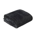 In 2 Linen Plush Velvet Touch Blanket – Charcoal King/Super King, 350GSM